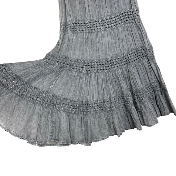 Metrowear Maxi Skirt Gray Stonewash Acid Wash Size Large - Picture 8 of 8